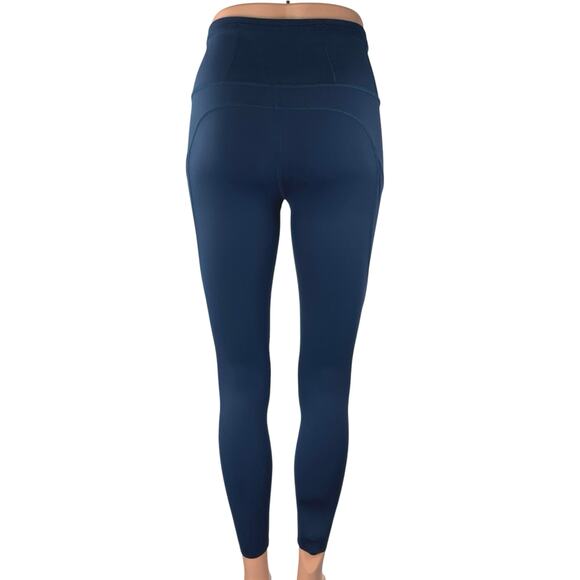 Lululemon Blue Skinny Leg Mid Rise Athletic Workout Yoga Gym Leggings Pants Sz 4 - Picture 3 of 5